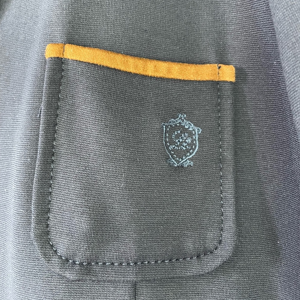 Lloyd’s Navy Knit Button Down Elbow Patch Blazer … - image 4